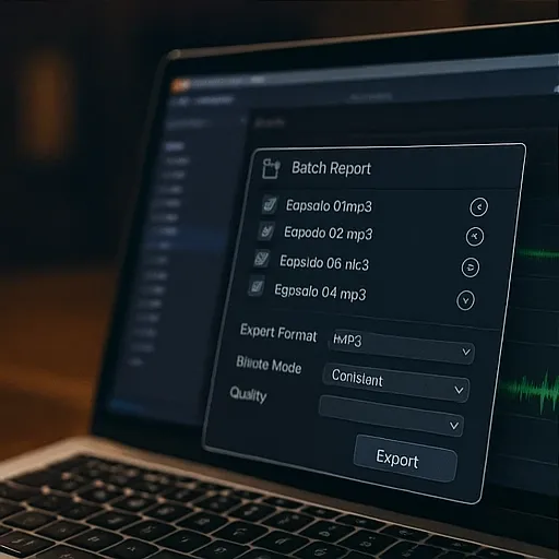 Batch-Processing für Podcast-Teams: Workflow in 4 Schritten